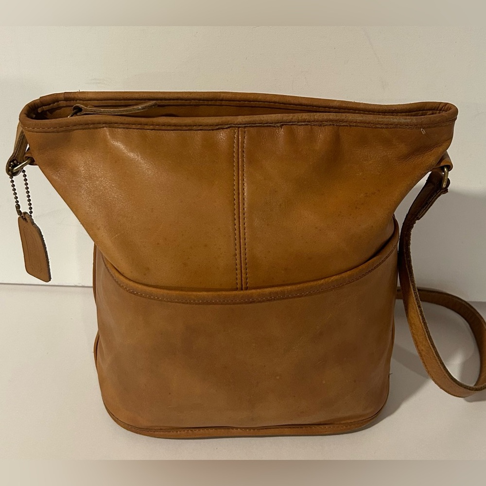 Vintage Coach Brown Leather Bucket Bag Crossbody Legacy Made USA - Picture 5 of 16